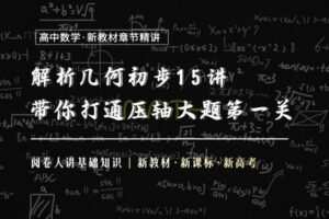 【捐赠19.9[红包]·《Z1655-高效宝藏库-解析几何初步：直线与圆15讲》】