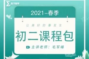 【捐赠[红包]29.90·《YL2220-毛军峰的影子数学-2021-初二春季课》】