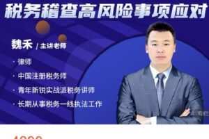 【捐赠[红包]68.88·《AL4602-大成方略财务职场-金税四期全时监控下税务稽查高风险事项应对》】