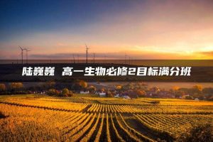 陆巍巍 高一生物必修2目标满分班