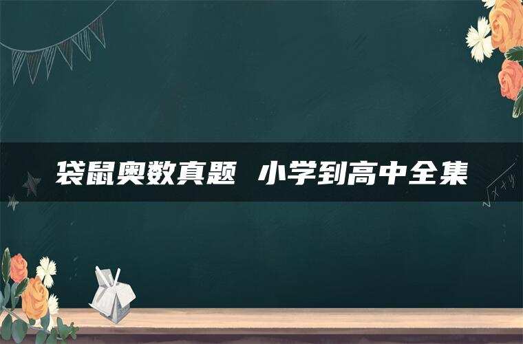 袋鼠奥数真题 小学到高中全集