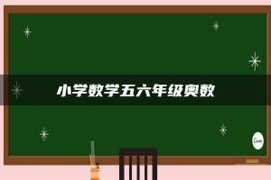 小学数学五六年级奥数