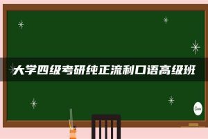 大学四级考研纯正流利口语高级班