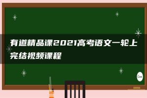 有道精品课2021高考语文一轮上完结视频课程