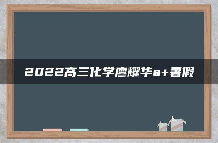 2022高三化学廖耀华a+暑假 2022高三化学廖耀华a+暑假