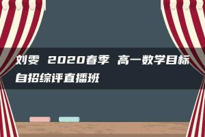 刘雯 2020春季 高一数学目标自招综评直播班
