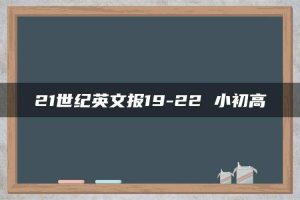 21世纪英文报19-22 小初高
