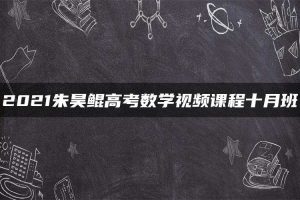2021朱昊鲲高考数学视频课程十月班