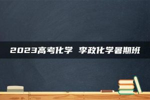 2023高考化学 李政化学暑期班