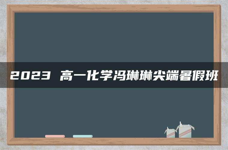 2023 高一化学冯琳琳尖端暑假班