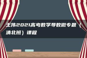 王伟2021高考数学导数微专题（清北班）课程