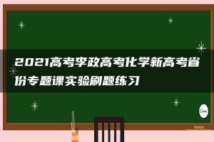 2021高考李政高考化学新高考省份专题课实验刷题练习