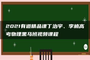 2021有道精品课丁治宇、李楠高考物理黑马班视频课程
