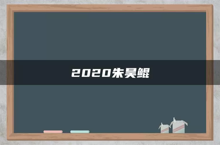 2020朱昊鲲