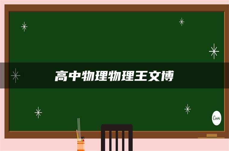 高中物理物理王文博