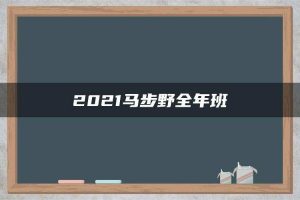 2021马步野全年班