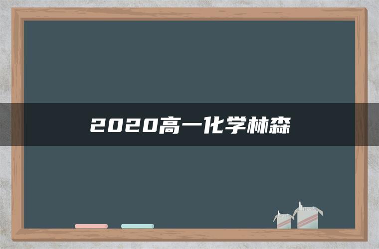 2020高一化学林森 2020高一化学林森