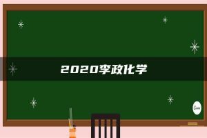 2020李政化学