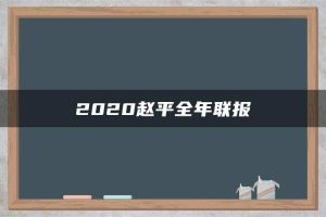 2020赵平全年联报