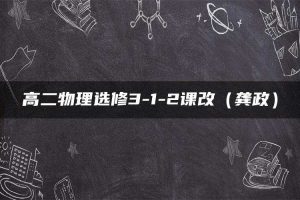 高二物理选修3-1-2课改（龚政）