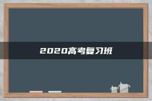 2020高考复习班
