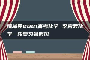 猿辅导2021高考化学 李霄君化学一轮复习暑假班
