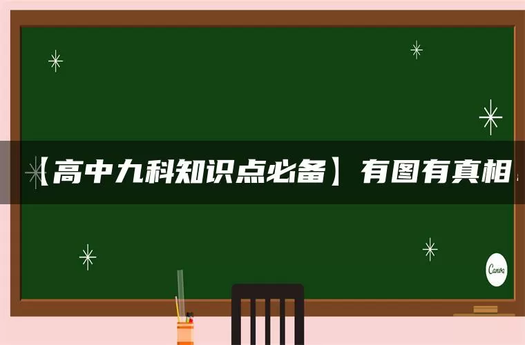 【高中九科知识点必备】有图有真相！