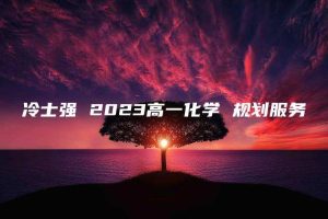 冷士强 2023高一化学 规划服务