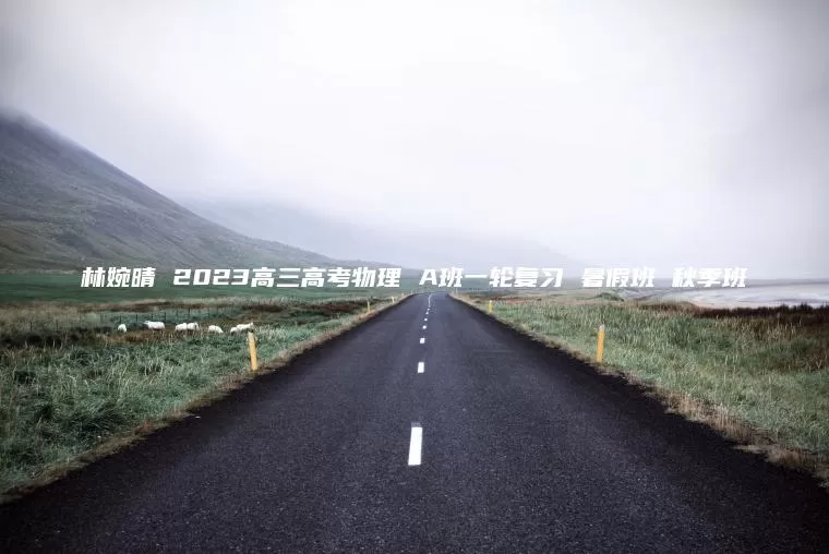 林婉晴 2023高三高考物理 A班一轮复习 暑假班 秋季班