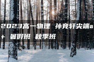 2023高一物理 孙竞轩尖端a+ 暑假班 秋季班