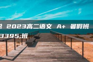 刘聪 2023高二语文 A+ 暑假班 秋季班