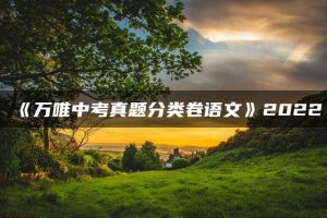 《万唯中考真题分类卷语文》2022