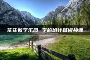 花花数学乐园 学前班计算衔接课