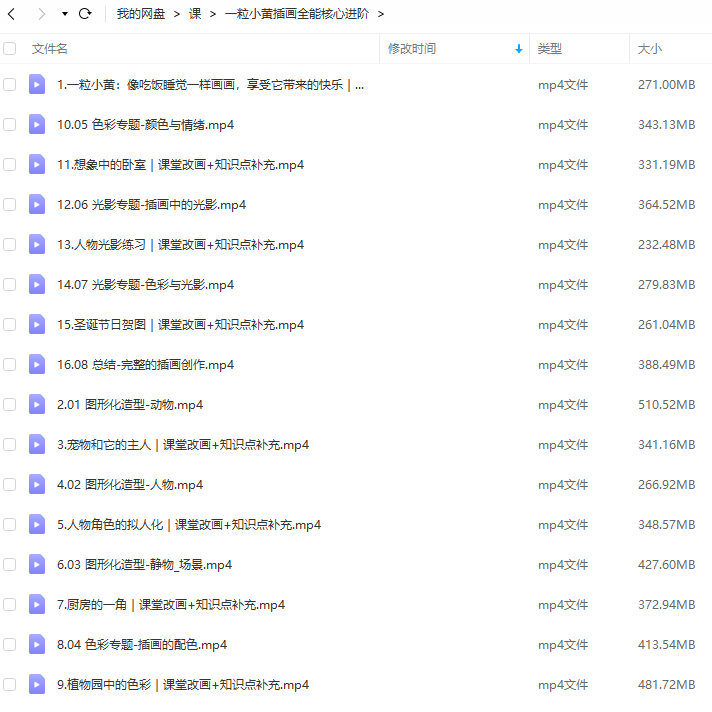 鲸字号2022一粒小黄插画全能核心进阶【画质不错只有视频】
