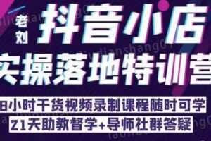 抖音小店实操落地特训营：抖音小店无货源精细化运营，抖店商品卡流量（22节