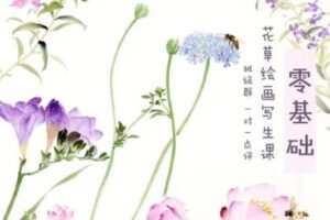 【缺课】新田小写意2022四季花草写生绘画水彩课【画质不错只有视频】