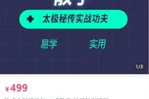 【捐赠[红包]9.90·《AL5010-陈式太极拳独门48式散手 精细教学课程_太极李晓峰》】