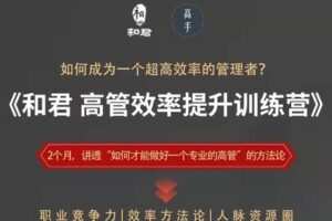 【捐赠49.9[红包]·《Z1214-高手知路-给高管的效率提升训练营（第二期）》】
