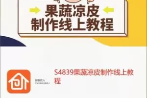 【10[红包]·S4839果蔬凉皮制作线上教程】