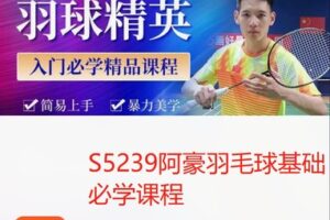【12[红包]·S5239阿豪羽毛球基础必学课程】