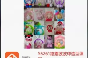 【19[红包]·S5261路露波波球造型课程】