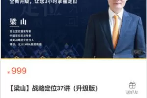 【29[红包]·S5408【梁山】战略定位37讲（升级版）】