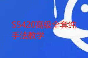【22[红包]·S5420高级全套纯手法教学】