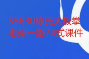 【22[红包]·S5630陈氏太极拳老架一路74式课件】