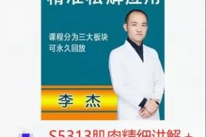 【20[红包]·S5313肌肉精细讲解＋精准松解应用教学】