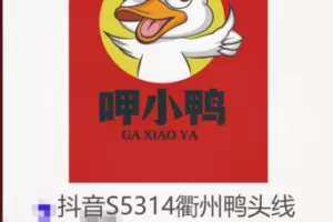 【46[红包]·S5314衢州鸭头线上视频教学】