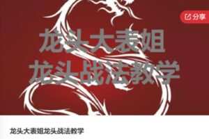 【119[红包]·S5954龙头大表姐龙头战法教学】