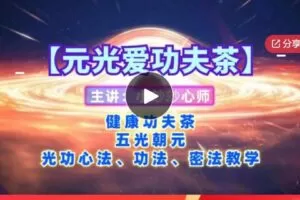 【89[红包]·S5970【元光愛功夫茶】健康功夫茶心法、功法、密法教学以及应用流程教学】