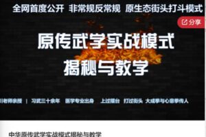 【20[红包]·S6080中华原传武学实战模式揭秘与教学】