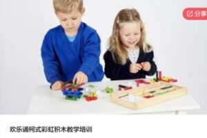 【26[红包]·S6087欢乐诵柯式彩虹积木教学培训】